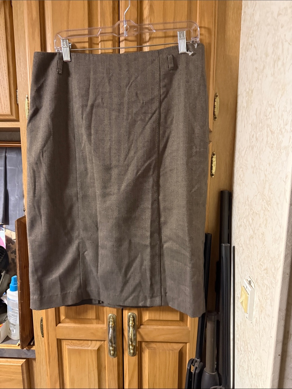 Rafaella Brown Midi Pencil Skirt